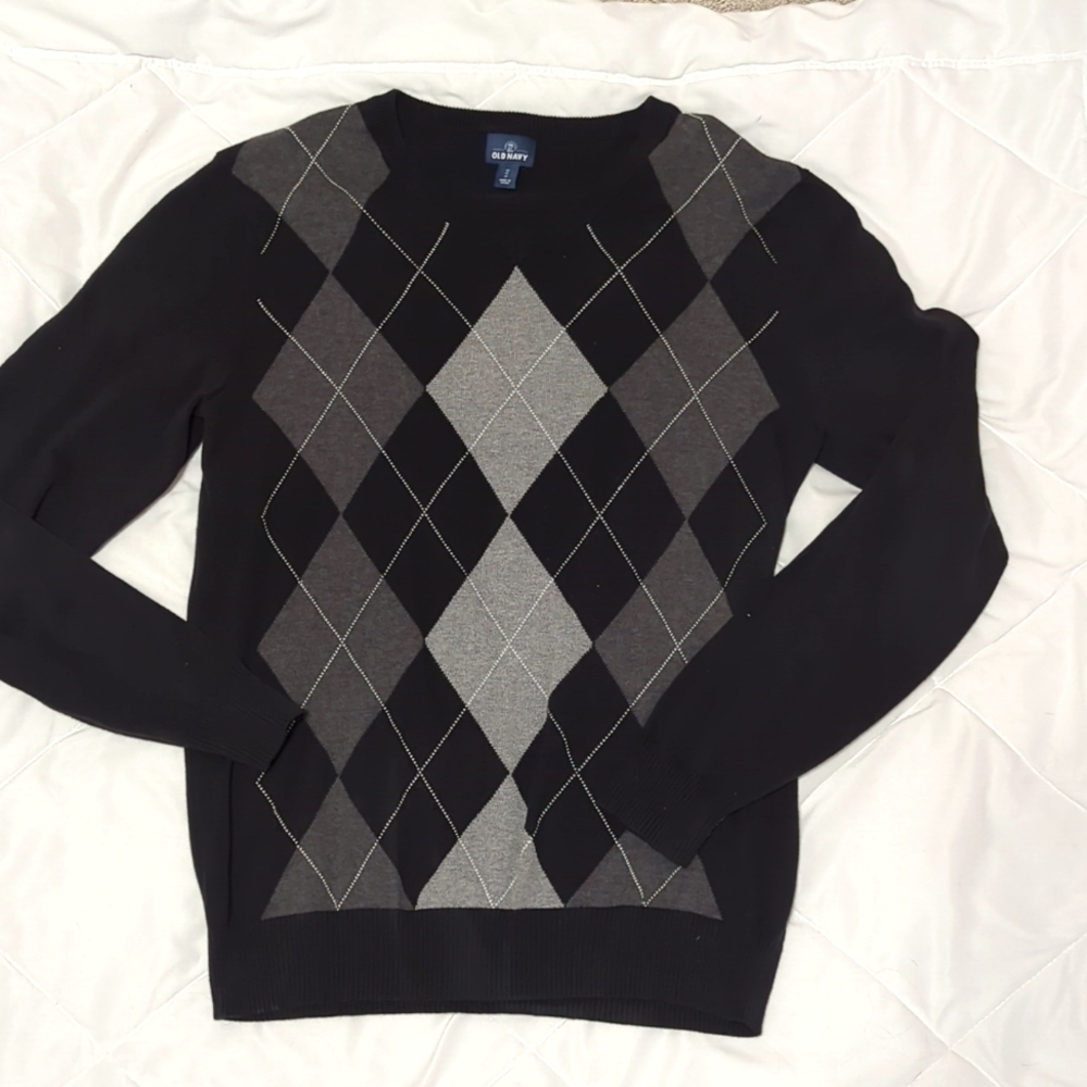Men's Argyle sweater Sz M